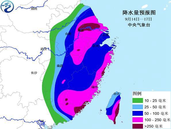 今天14时"莫兰蒂"位于台湾花莲东偏南约510公里(福建厦门东南约790