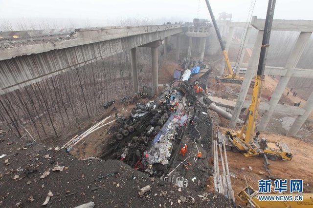 连霍高速大桥坍塌认定为责任事故 43人被追责