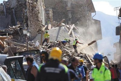 意大利中部地震已致73人遇难 震区仍时有余震发生