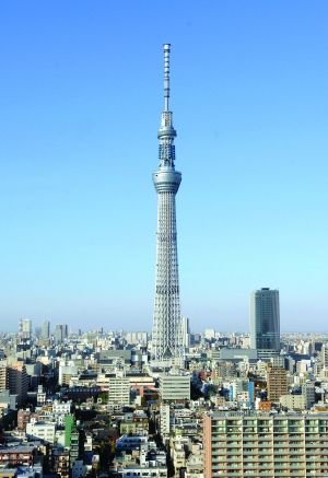 东京天空树被吉尼斯认证为世界第一高塔(图)