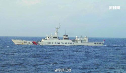 中国4艘海警舰船在钓鱼岛领海巡航