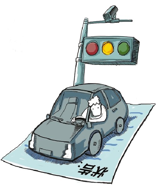 全国首例闯黄灯案开庭 原告被判败诉将上诉