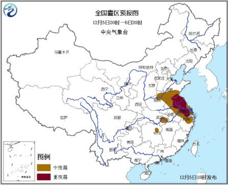 气象台继续发布雾霾黄色预警:长三角仍是重灾区