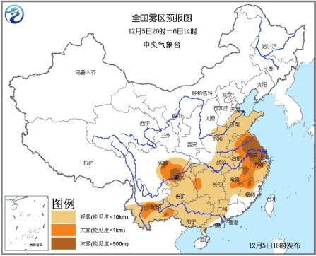 气象台继续发布雾霾黄色预警:长三角仍是重灾区