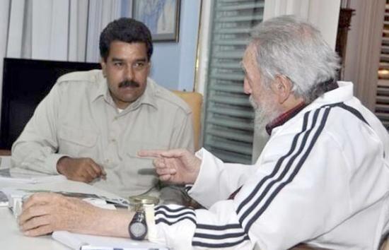 马杜罗2014年9月访问古巴期间，拜见老卡斯特罗