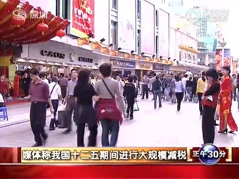 媒体称我国十二五期间进行大规模减税