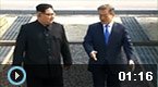 朝韩双方领导人握手合影