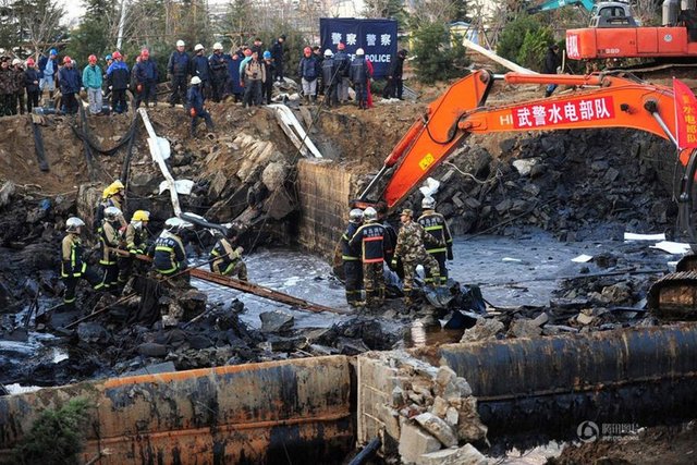 青岛输油管道爆炸事故最终确认62人遇难