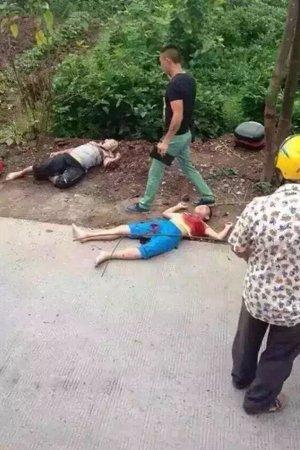 案发现场，张某和儿子被凶手杀害。图片来自网络