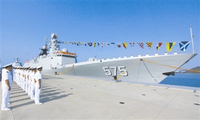 中国海军新型导弹护卫舰"岳阳"舰入列(图) _张家口在线