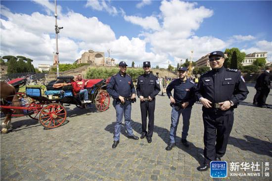 中國警察首次巡邏羅馬和米蘭 保障中國游客安全