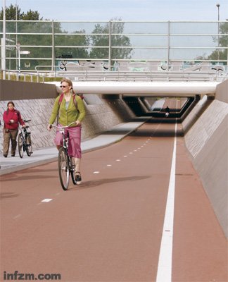未来城市新宠:堵出来的自行车高速路