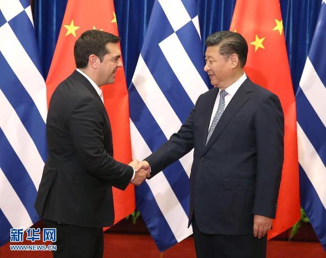 习近平会见希腊总理齐普拉斯