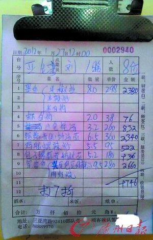 三亚又一宰客饭店被查：7个菜打7折9746元4 / 作者:小雨点 / 帖子ID:9433