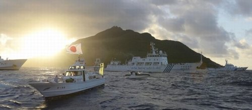 On July 1 morning, china " sea inspect 51 " , " sea inspect 23 " , sea inspect " 49 " reach " sea inspect 5001 " wait for boat of 4 seas inspect to enter Diaoyu Island in succession maritime space of around 12 sea mile, undertook drive leave to the 4 Japan fisher that sailing inside this maritime space. 