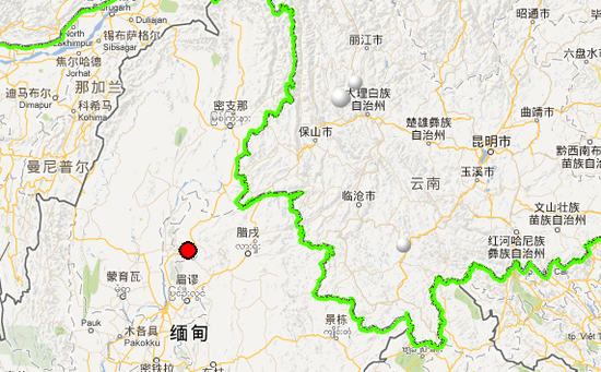 緬甸與云南接壤處發(fā)生5.6級地震 震源深63公里