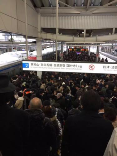 大雪也导致了交通出现混乱。