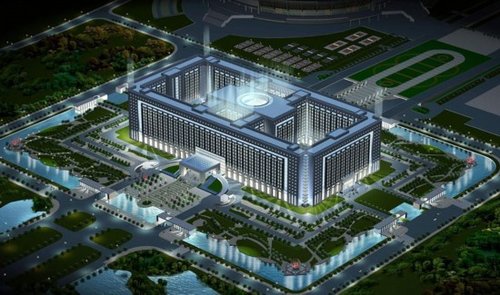 济南政府大楼亚洲第一 大小仅次于五角大楼(图)