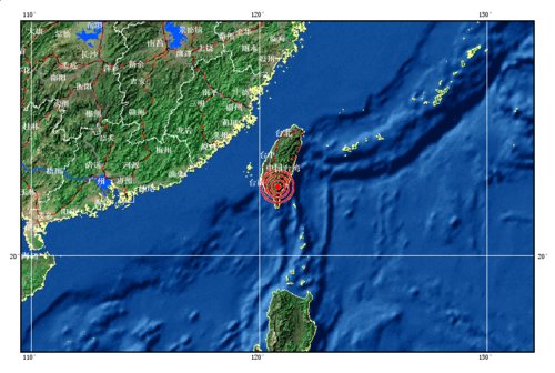 2月26日10时34分台湾屏东县发生6.0级地震