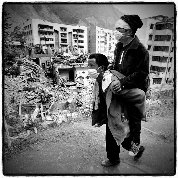2008汶川地震。摄影/李舸 2008汶川地震。摄影/李舸