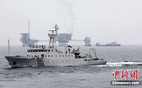 中国海监编队巡航钓鱼岛 取证日船只飞机侵权活动