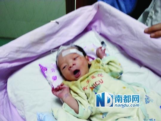 东莞新生男婴被弃河边 挺过台风奇迹获救