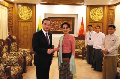 王毅访问缅甸 成缅新政府接待的首位外国外长