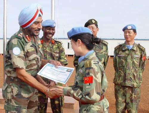 中国第十三批赴南苏丹维和部队获联合国嘉奖