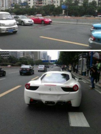 法拉利盛典嘉年华追尾图片