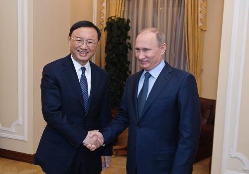 俄总统普京会见杨洁篪 强调俄中战略伙伴关系