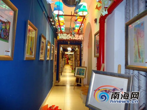 海口胡画艺术展:让孩子在画画中学会节能[图]