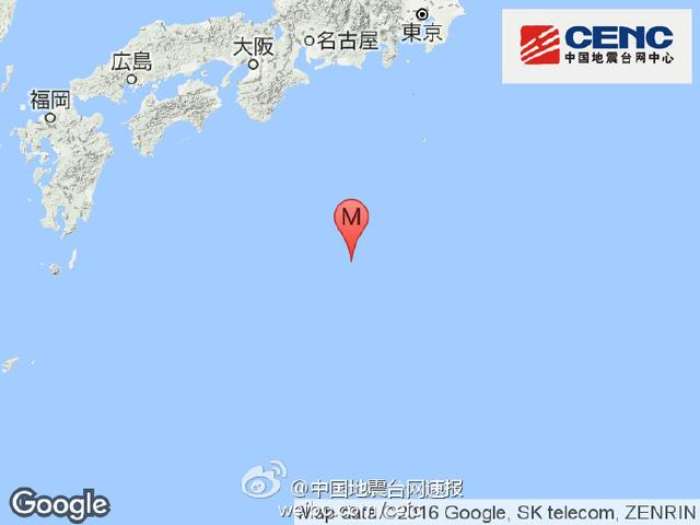 日本本州东南海域发生5.9级地震 震源深度460千米