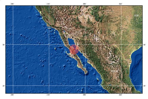 加利福尼亚湾分别发生6.2级和6.9级地震
