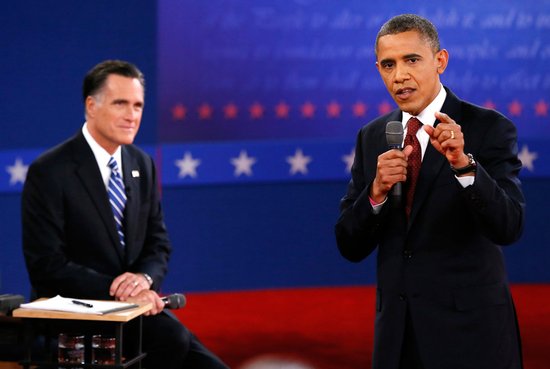 美国总统候选人第二轮电视辩论，奥巴马与罗姆尼激辩