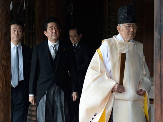 美媒称安倍参拜靖国神社激起日本人对中国敌意