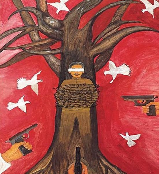 韩国公开日军慰安妇接受心理治疗时所创画作