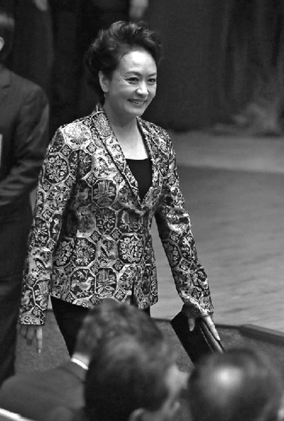 外媒称彭丽媛具第一夫人全部特征 普京向其献花