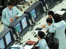 Un templo antes de la cuenta atrás en marcha Beijing para preparar el centro de control de vuelo