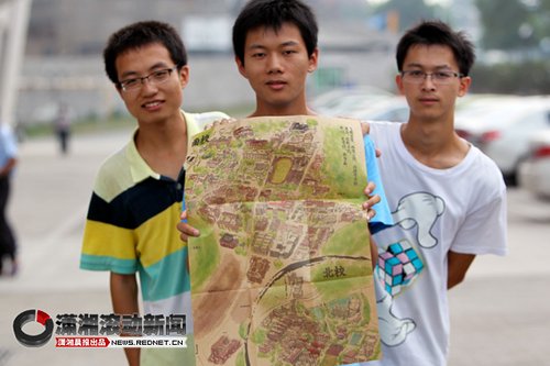 湖大工科男开发主题产品 首推手绘校园地图