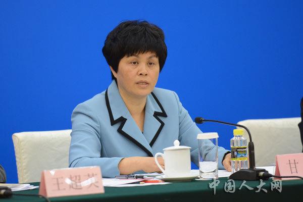 图为国家工商行政管理总局副局长甘霖回答记者提问.