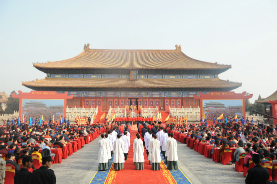 北京太庙举行祭祀典礼 外国友人感受中国文化