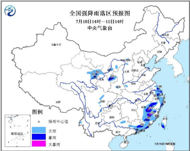 甘肃中部和东部等地有暴雨或大暴雨