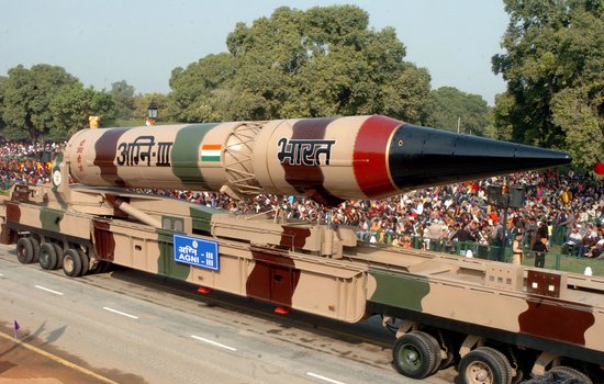 资料图:印度烈火-3中程弹道导弹