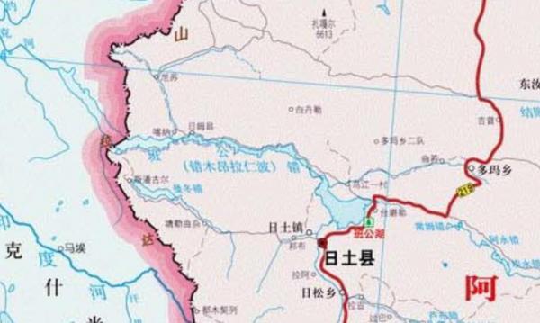 班公湖所在区域