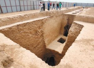 上官婉儿墓是一座带有5个天井的唐代墓葬（资料图片）记者 张宇明 摄