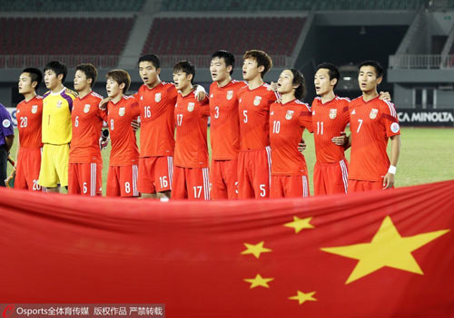 国青队参加缅甸亚青赛赛前合影 国青队参加缅甸亚青赛赛前合影