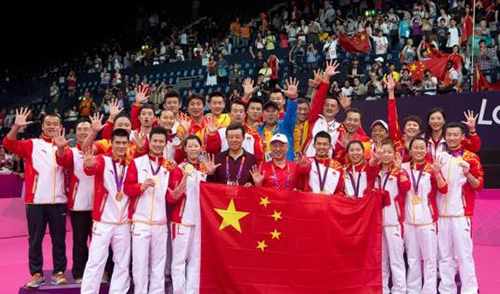 中国羽毛球队在伦敦奥运会上包揽全部5枚金牌 中国羽毛球队在伦敦奥运会上包揽全部5枚金牌