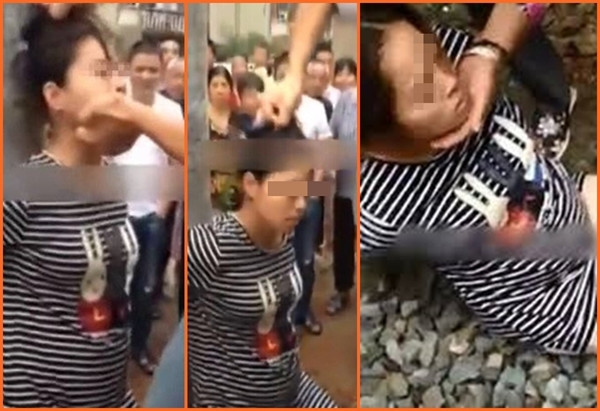 浙江临海市涌泉镇殴打孕妇视频截图 浙江临海市涌泉镇殴打孕妇视频截图