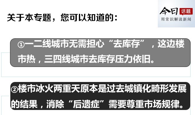 今日话题第3522期:楼市冰火两重天：去库存该区别化对待