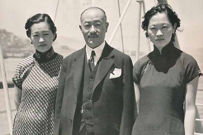 1937年,王正廷与家人合影